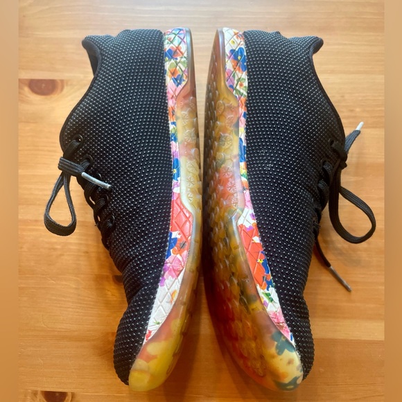 No Bull Gym Sneakers Daisy Trainer Low Top Floral Black Shoes Women's Sz 8 - Picture 4 of 9